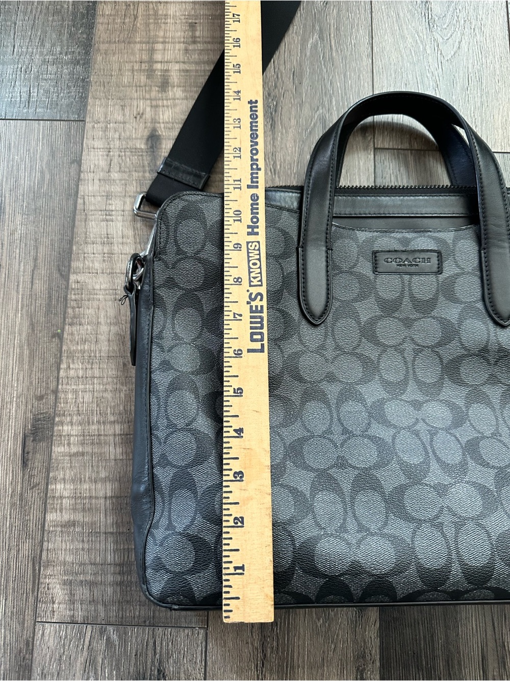 Coach Graham Slim Briefcase in Black Signature Canvas-EXCELLENT CONDITION - Picture 10 of 14